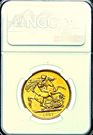 1887 Victoria Jubilee Head Two Pounds Brilliant Uncirculated. NGC - MS65