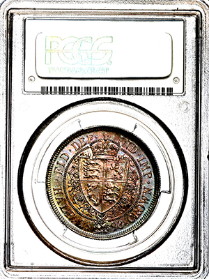 1893 Victoria Old Head Halfcrown Practically FDC. PCGS - MS66