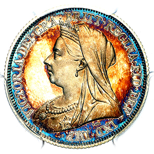 1893 Victoria Old Head Proof Shilling PCGS - PR66DCAM