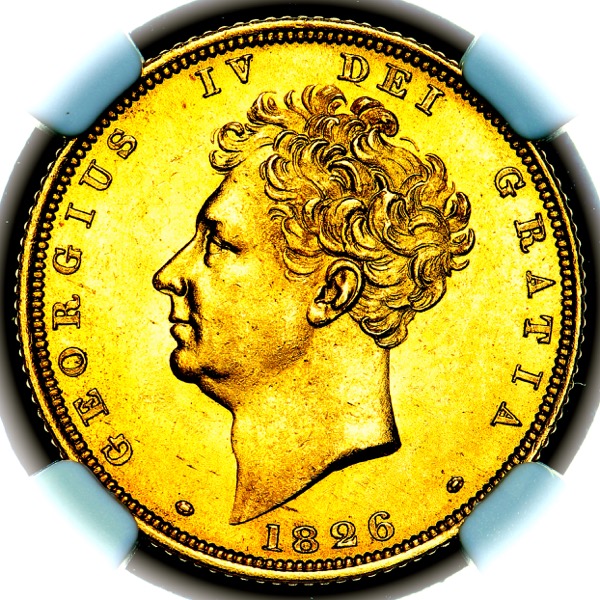 1826 George IV Sovereign Brilliant uncirculated. NGC - MS65
