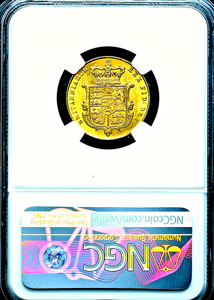 1826 George IV Sovereign Brilliant uncirculated. NGC - MS65