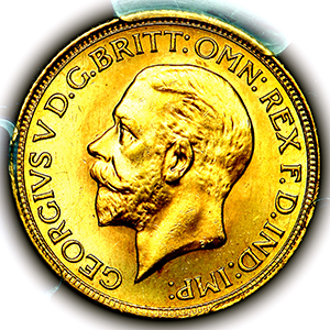 1931 George V Sovereign Brilliant uncirculated. PCGS - MS66