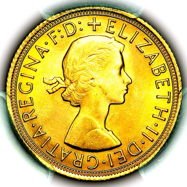 1968 Elizabeth II Sovereign Brilliant uncirculated. PCGS - MS66