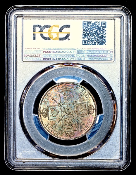 1887 Victoria Jubilee Head Florin Brilliant Uncirculated. PCGS - MS66+