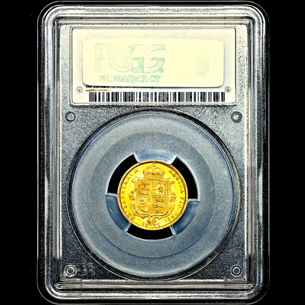 1887 Victoria Jubilee Head Half Sovereign Brilliant uncirculated. PCGS - MS65