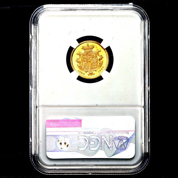 1836 William IV Half Sovereign Brilliant uncirculated. NGC - MS65