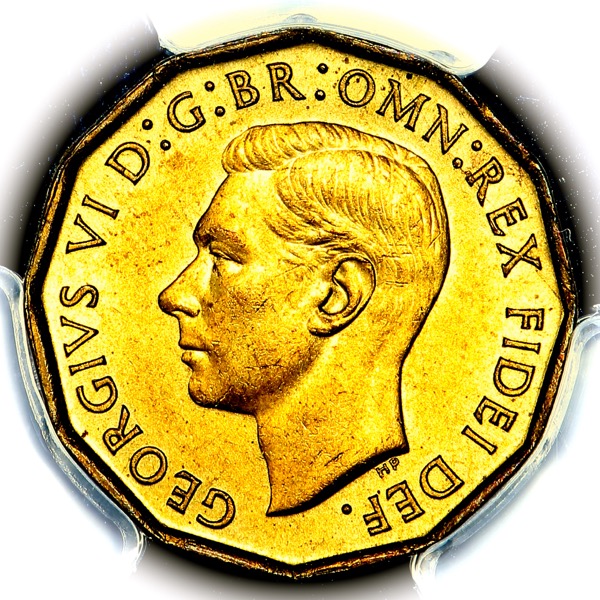 1949 George VI Threepence Choice uncirculated. PCGS - MS64