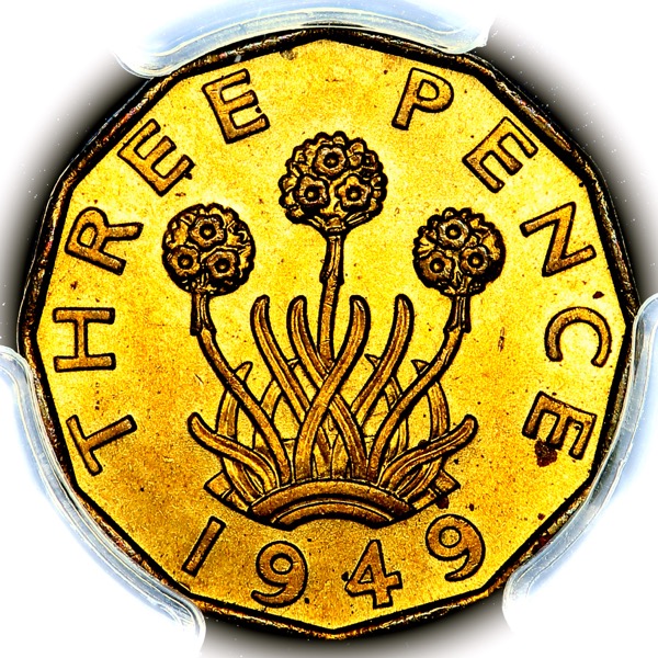 1949 George VI Threepence Choice uncirculated. PCGS - MS64