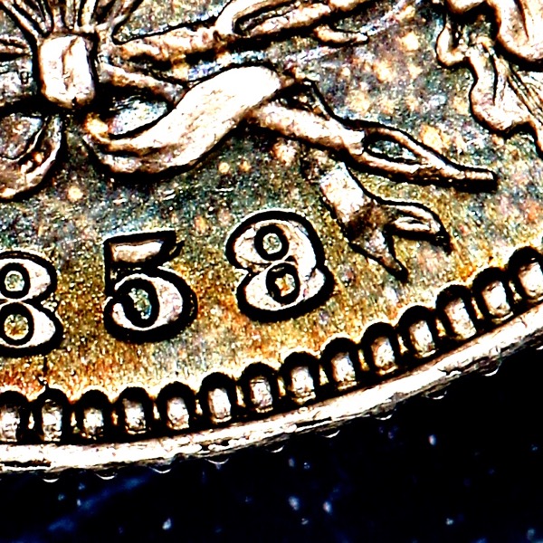 1858 Victoria Shilling Brilliant uncirculated. NGC - MS66