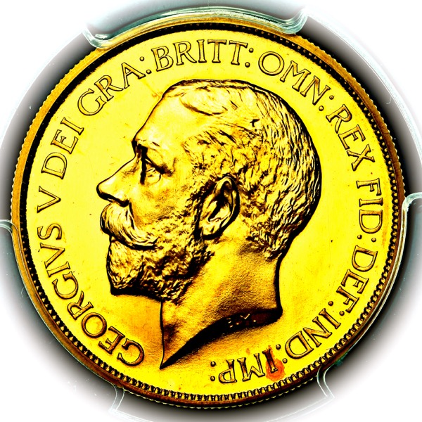 1911 George V Proof Five Pounds PCGS - PR64