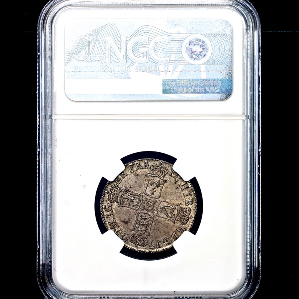1703 Anne Shilling Uncirculated. NGC - MS63