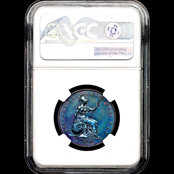 1826 George IV Proof Halfpenny Practically FDC. NGC - PF66 BN