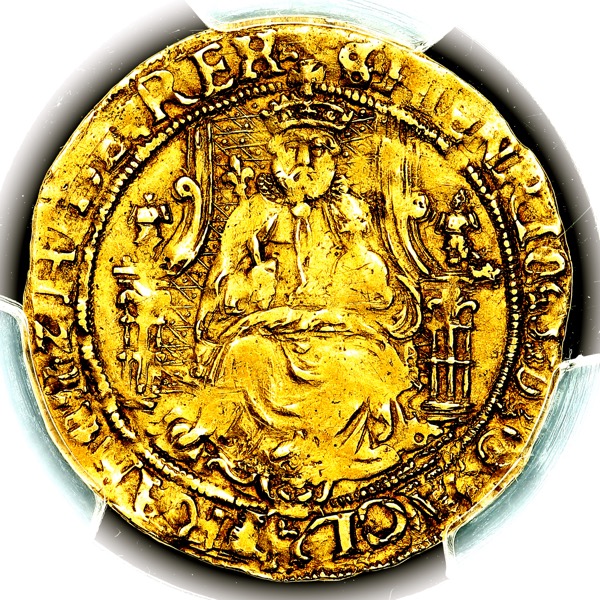 1544-1547 Henry VIII Half Sovereign PCGS - AU50