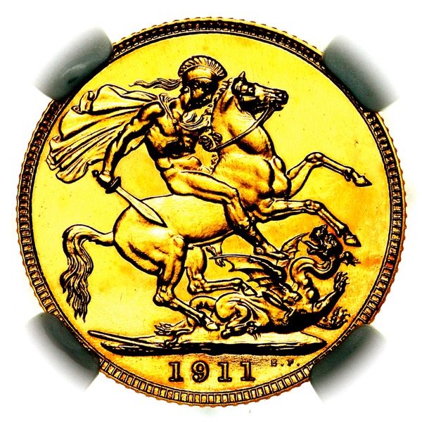 1911 George V Proof Sovereign FDC grade. NGC - PF67 CAMEO