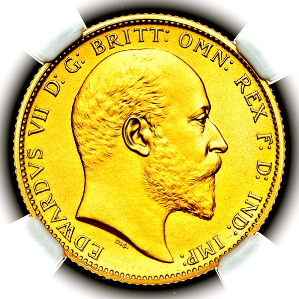 1902 Edward VII Proof Sovereign FDC grade. NGC - PF68 MATTE