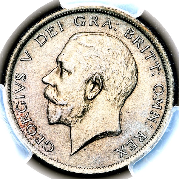 1920 George V Halfcrown Brilliant Uncirculated. PCGS - MS65