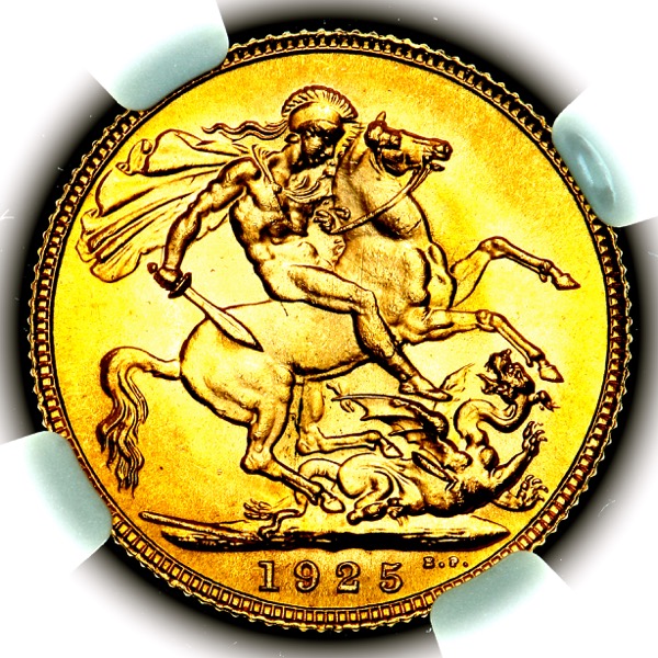 1925 George V Sovereign Practically FDC. NGC - MS67