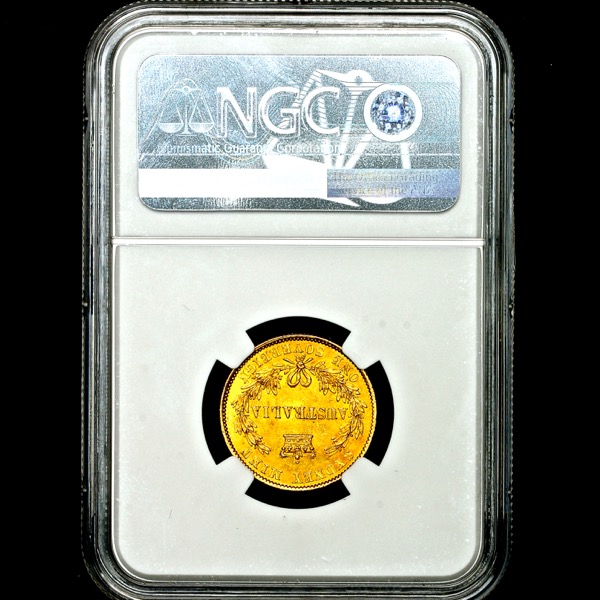 1859 Australian Sovereign Practically Unc. NGC - Mint state 62