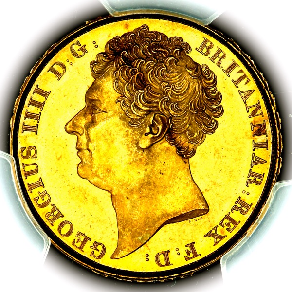 1823 George IV Two Pounds Practically Uncirculated. NGC - MS62+