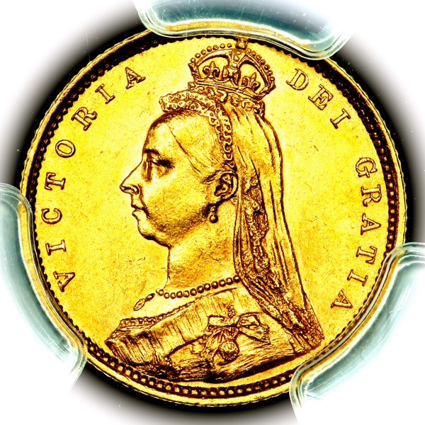 1893 Victoria Jubilee Head Half Sovereign Uncirculated grade. PCGS - MS63