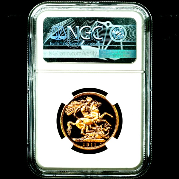 1911 George V Proof Two Pounds FDC grade. NGC - PF66+ CAMEO