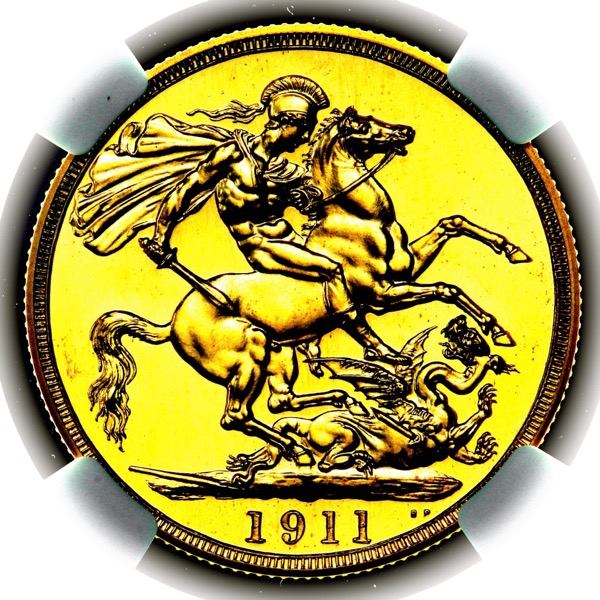 1911 George V Proof Two Pounds FDC grade. NGC - PF66+ CAMEO