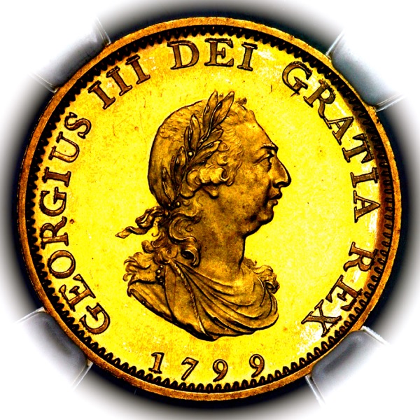 1799 George III Gilt Farthing NGC - PF65 ULTRA CAMEO