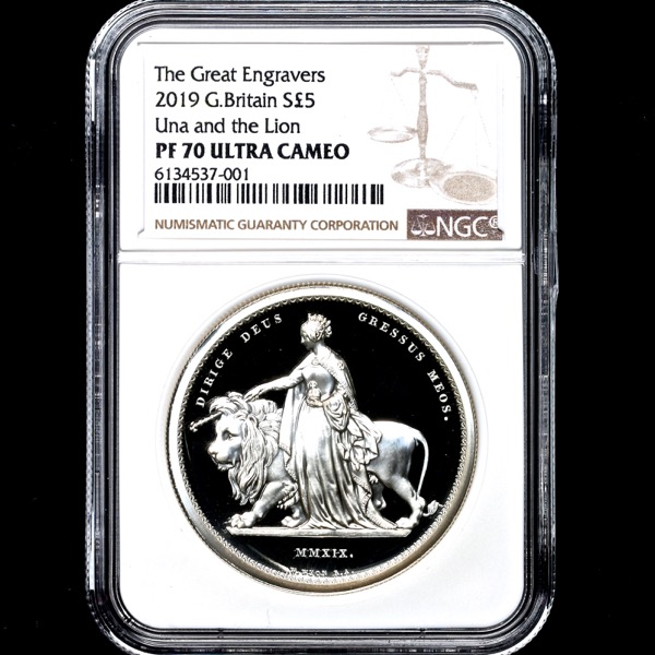 2019 Elizabeth II Proof Five Pounds FDC grade. NGC - PF70 ULTRA CAMEO