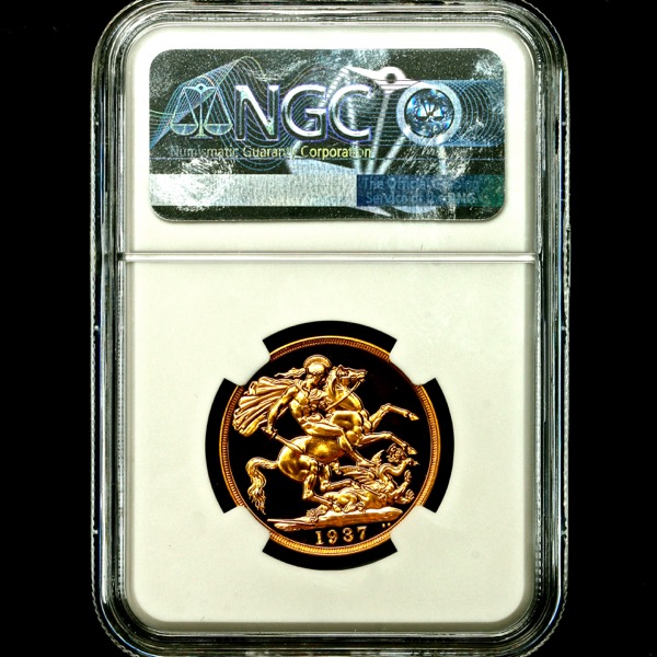 1937 George VI Proof Two Pounds FDC grade. NGC - PF68*