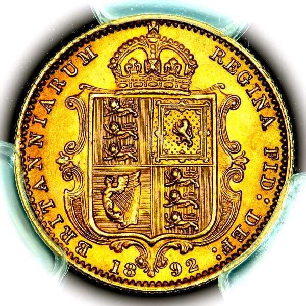 1892 Victoria Jubilee Head Half Sovereign Choice Uncirculated. PCGS - MS64