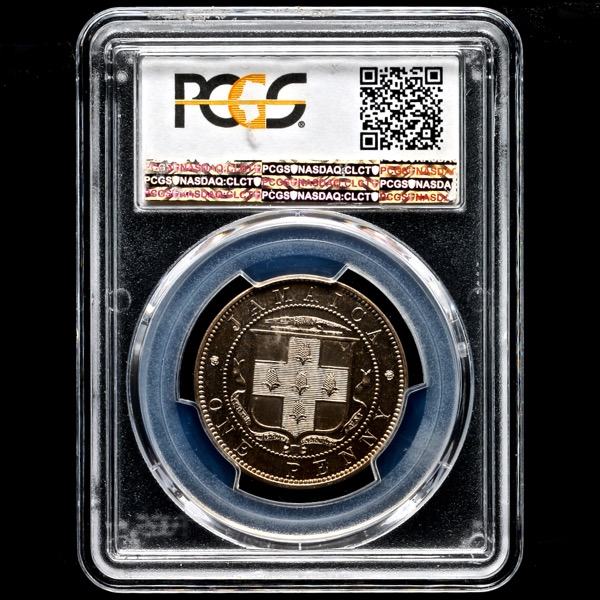 1869 Victoria Jamaica Proof Penny PCGS - PR65 CAMEO