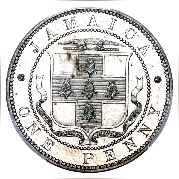 1869 Victoria Jamaica Proof Penny PCGS - PR65 CAMEO
