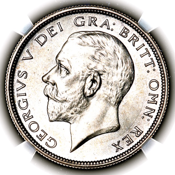 1933 George V Halfcrown Brilliant Uncirculated. NGC - MS65