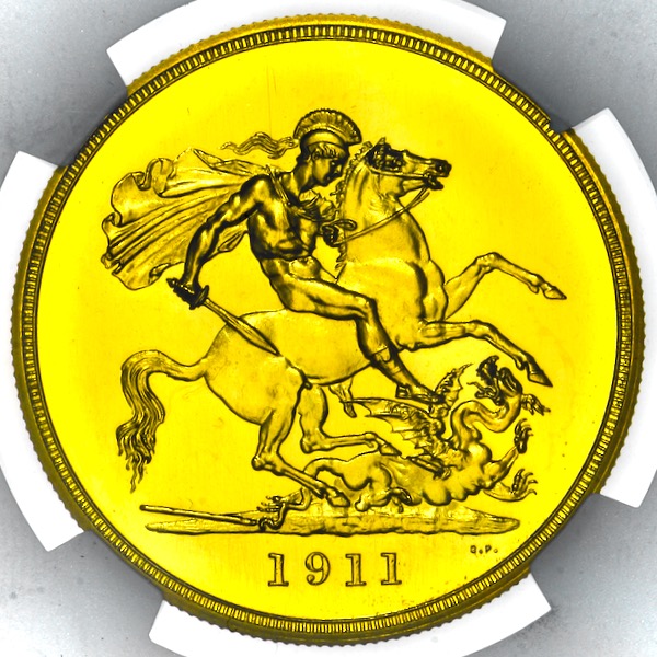 1911 George V Proof Five Pounds 