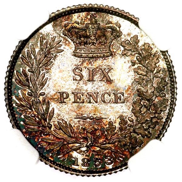 1853 Victoria Proof Sixpence NGC - PF66