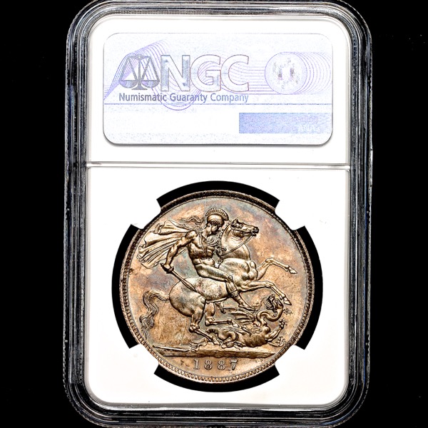 1887 Victoria Jubilee Head Crown Choice Uncirculated. NGC - MS64