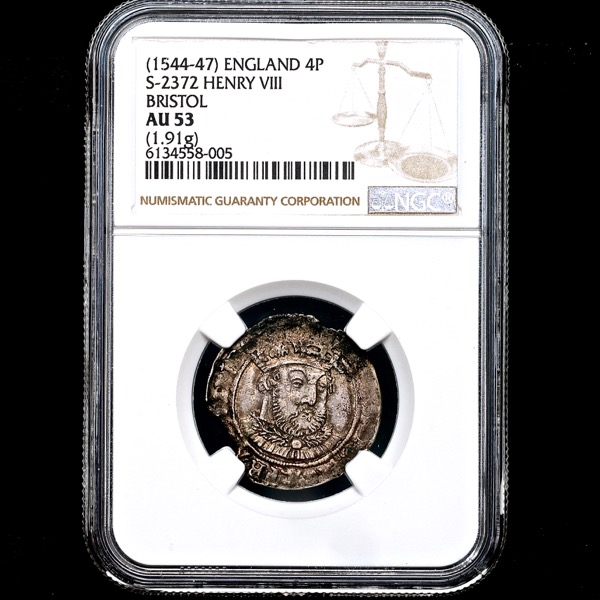 1546-47 Henry VIII Groat NCG - AU53