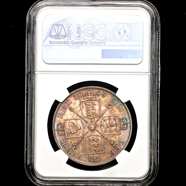1889 Victoria Jubilee Head Double Florin Brilliant Uncirculated. NGC - MS65