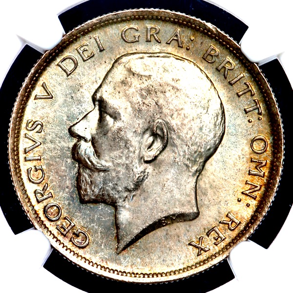 1912 George V Halfcrown Brilliant Uncirculated. NGC - MS65