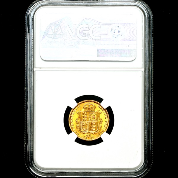 1887 Victoria Jubilee Head Half Sovereign Choice Uncirculated. NGC - MS64
