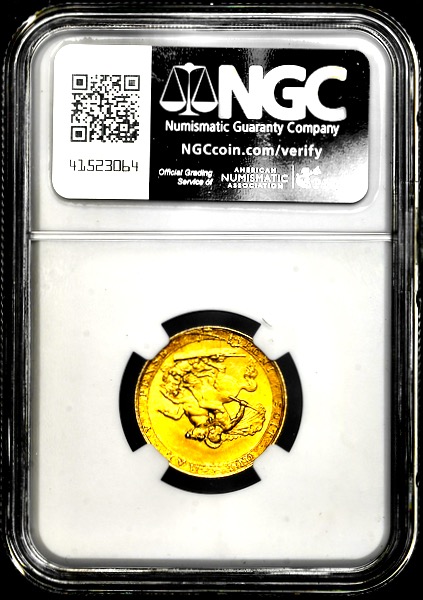 1817 George III Sovereign Brilliant Uncirculated. NGC - MS65+