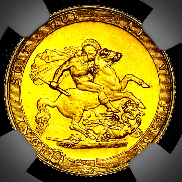 1817 George III Sovereign Brilliant Uncirculated. NGC - MS65+