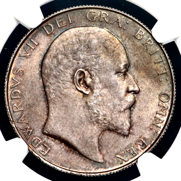 1908 Edward VII Halfcrown Choice Uncirculated. NGC - MS64