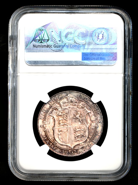 1908 Edward VII Halfcrown Choice Uncirculated. NGC - MS64