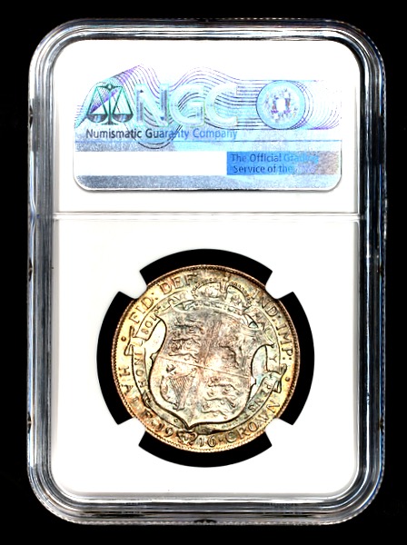 1916 George V Halfcrown Brilliant Uncirculated. NGC - MS66