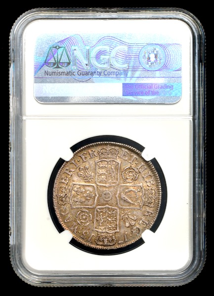 1713 Anne Halfcrown Practically Uncirculated. NGC - MS62