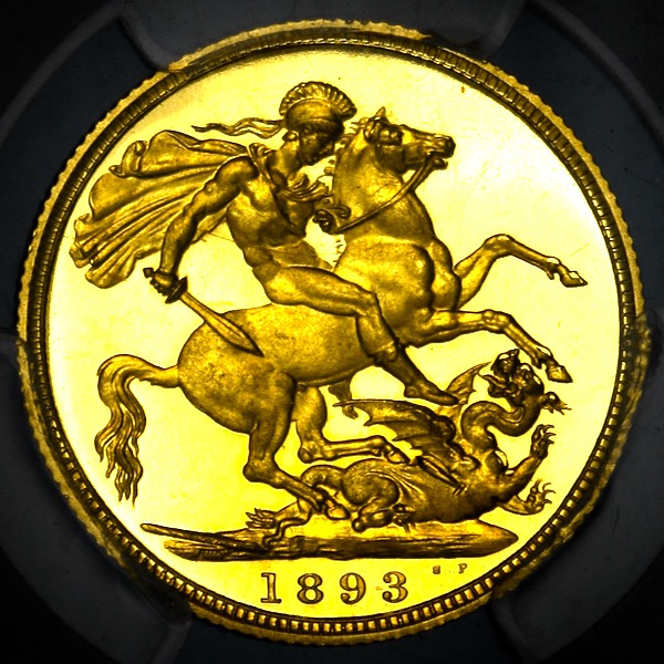 1893 Victoria Old Head Proof Sovereign PCGS - PR65DCAM
