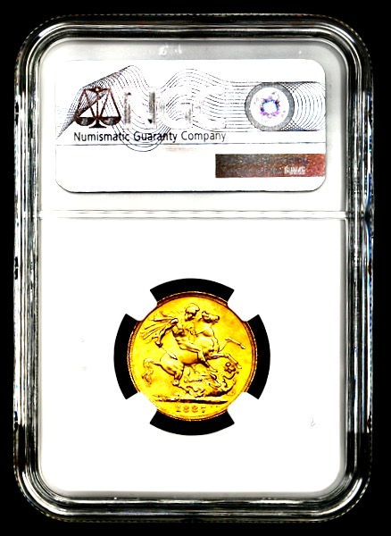 1887 Victoria Jubilee Head Sovereign Uncirculated grade. NGC - MS63