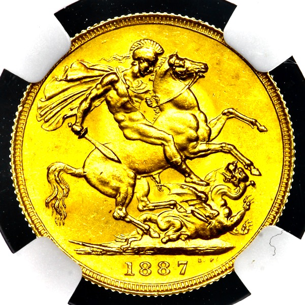 1887 Victoria Jubilee Head Sovereign Uncirculated grade. NGC - MS63