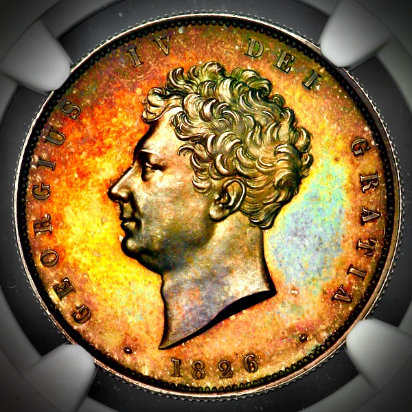 1826 George IV Proof Half Crown NGC - PF64 CAMEO